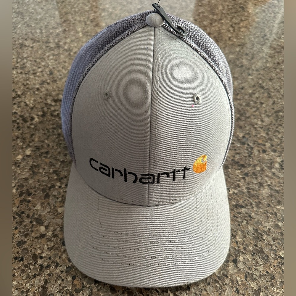 Carhartt Rugged Flex Canvas Logo Graphic Mesh-Back Fitted Cap